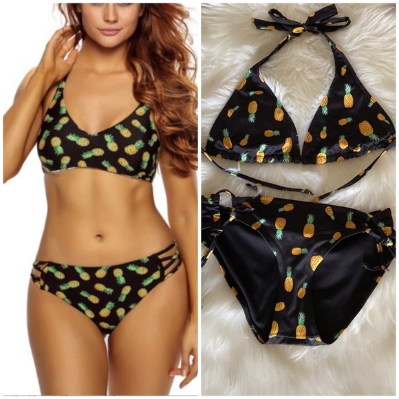 City Streets Other - CITY Street Pineapple Print Two Piece Bikini